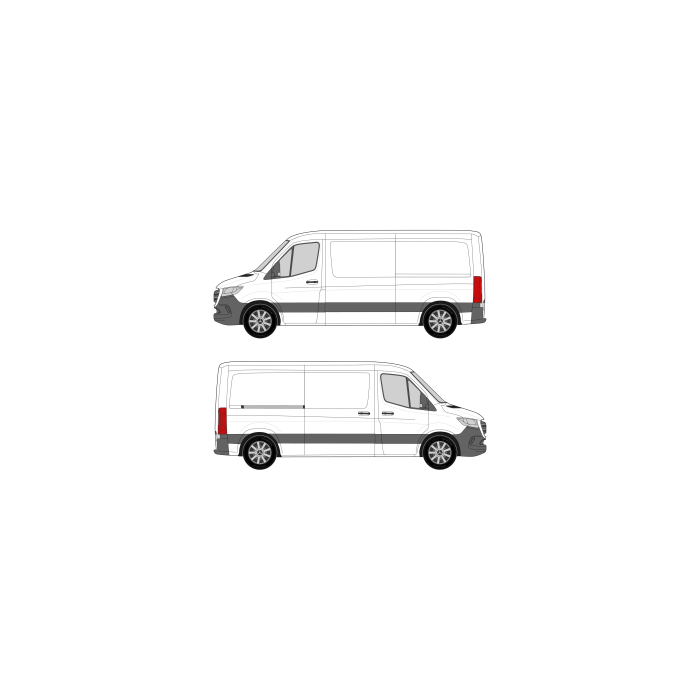 bott Smartvan - Modular Vehicle Shelving System | For Mercedes Sprinter (2018 - present) Cargo Van Wheelbase: Standard 144", Standard Roof, RWD/AWD, Sliding Door Right main product photo