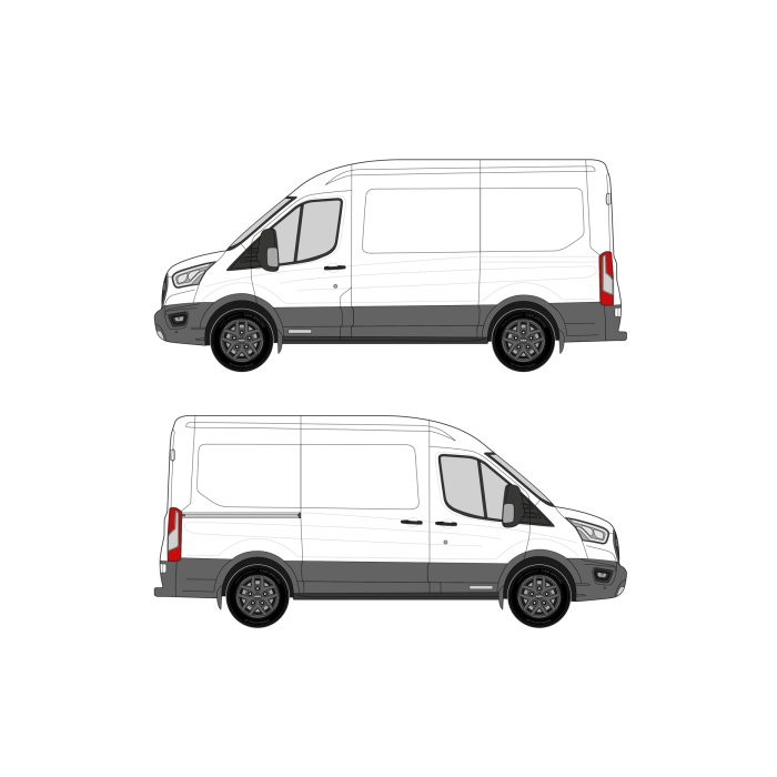 bott Smartvan - Modular Vehicle Shelving System | For Ford Transit (2014 - present) Cargo Van Wheelbase: 130" Regular, Medium Roof, RWD/AWD, Sliding Door Right main product photo