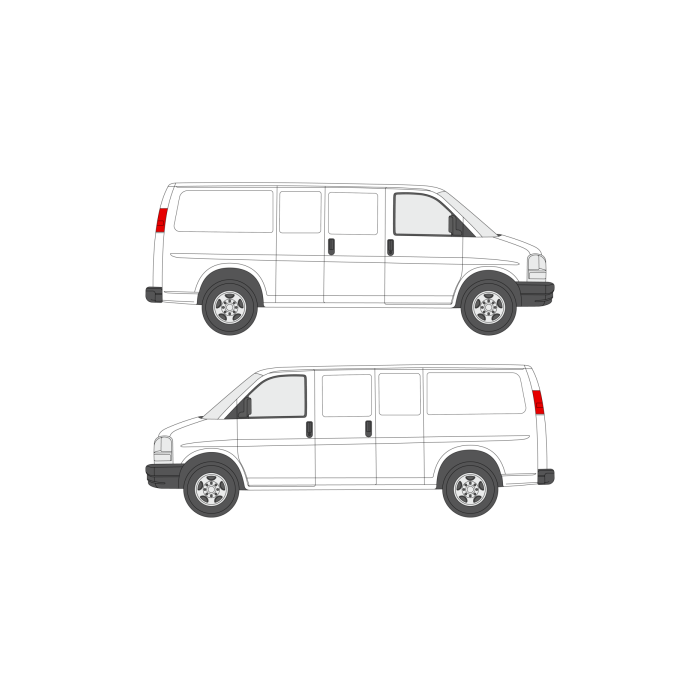 bott Smartvan - Modular Vehicle Shelving System | For GMC Savana (2000 - present) Cargo Van Regular 135" wheelbase, standard roof, single sliding door main product photo