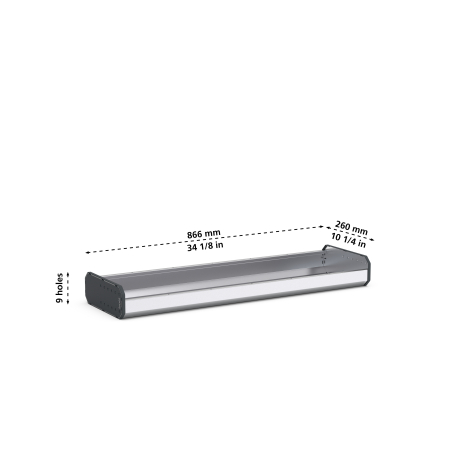 34 1/8W x 10 1/4D shelf kit