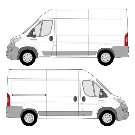 Build Your Own Shelving – Promaster (2014 - present) Cargo Van, Wheelbase: 136&quot;, High Roof, FWD, Sliding Door Right