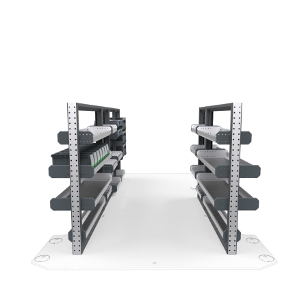 Electricians Van Shelving Package 01 - GMC Savana/ Chevrolet Express Standard Roof, 155&quot; Wheelbase 