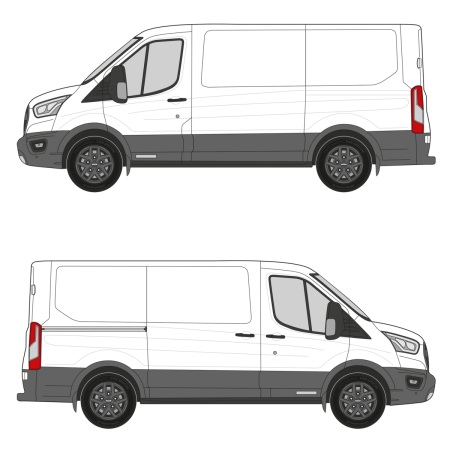Build Your Own Shelving – Transit (2014 - present) Cargo Van, Wheelbase: 130&quot; Regular, Low Roof, RWD/AWD, Sliding/Hinged Door Right