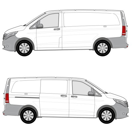 Build Your Own Shelving – Metris (2015 - present) cargo van, Standard 126&quot; wheelbase, standard roof, single sliding door