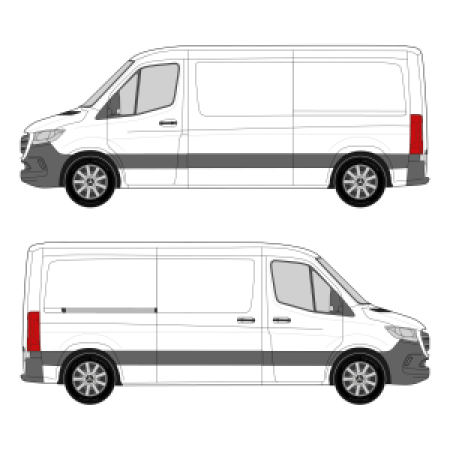 bott Smartvan - Modular Vehicle Shelving System | For Mercedes Sprinter (2018 - present) Cargo Van Wheelbase: Standard 144&quot;, Standard Roof, RWD/AWD, Sliding Door Right