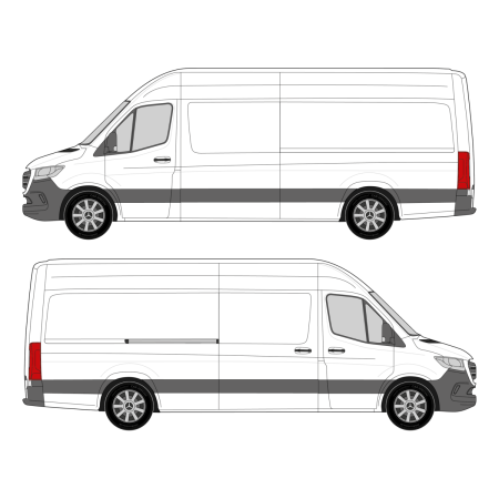 Build Your Own Shelving – Sprinter (2018 - present) Cargo Van, Wheelbase: 170&quot; Long, High Roof, RWD/AWD, Sliding Door Right