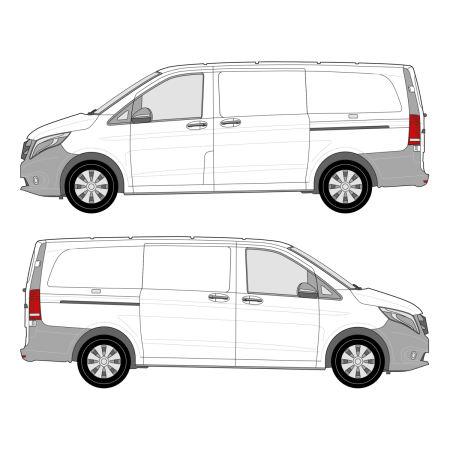 Build Your Own Shelving – Metris (2015 - present) cargo van, Standard 126&quot; wheelbase, standard roof, dual sliding door