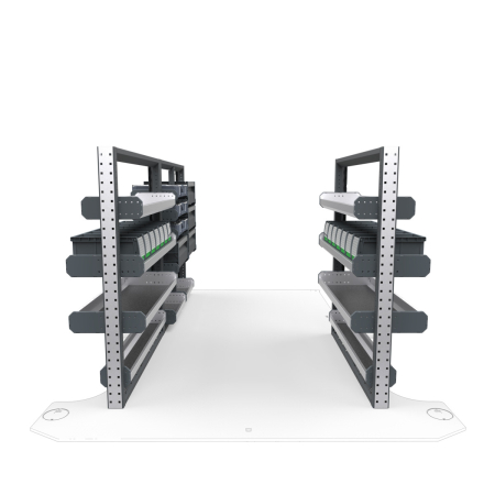 Plumbers Van Shelving Package 01 - GMC Savana/ Chevrolet Express Standard Roof, 135&quot; Wheelbase 