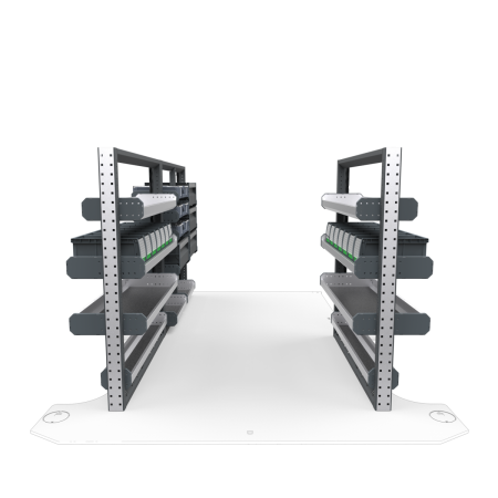 Plumbers Van Shelving Package 01 - GMC Savana/ Chevrolet Express Standard Roof, 135&quot; Wheelbase 