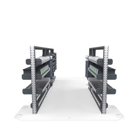 Plumbers Van Shelving Package 01 - GMC Savana/ Chevrolet Express Standard Roof, 155&quot; Wheelbase 