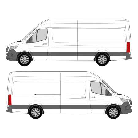 bott Smartvan - Modular Vehicle Shelving System | For Mercedes Sprinter (2018 - present) Cargo Van Wheelbase: 170&quot; Long/4325mm, High Roof, RWD/AWD, Sliding Door Right