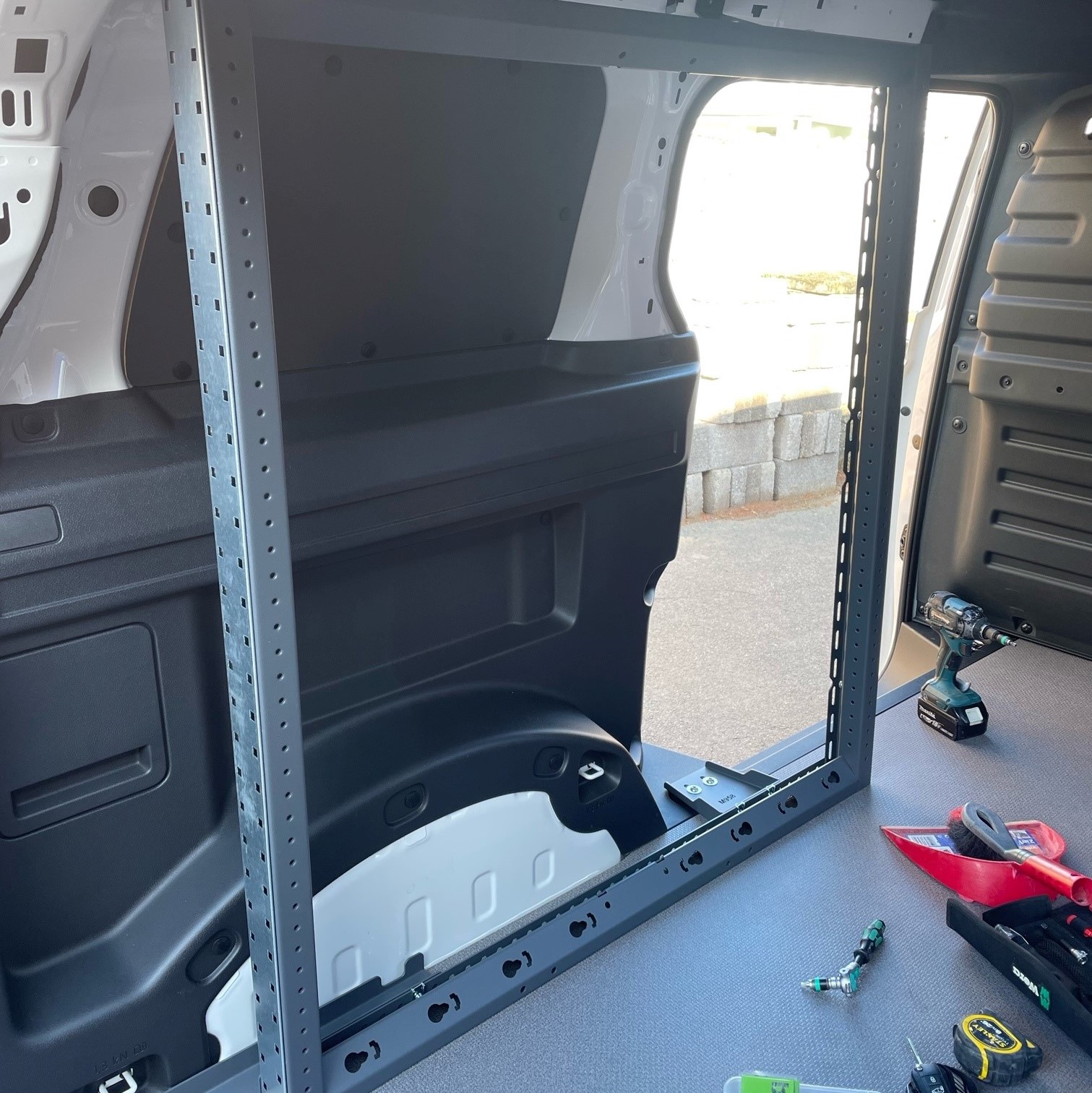 lightweight metal van racking frame