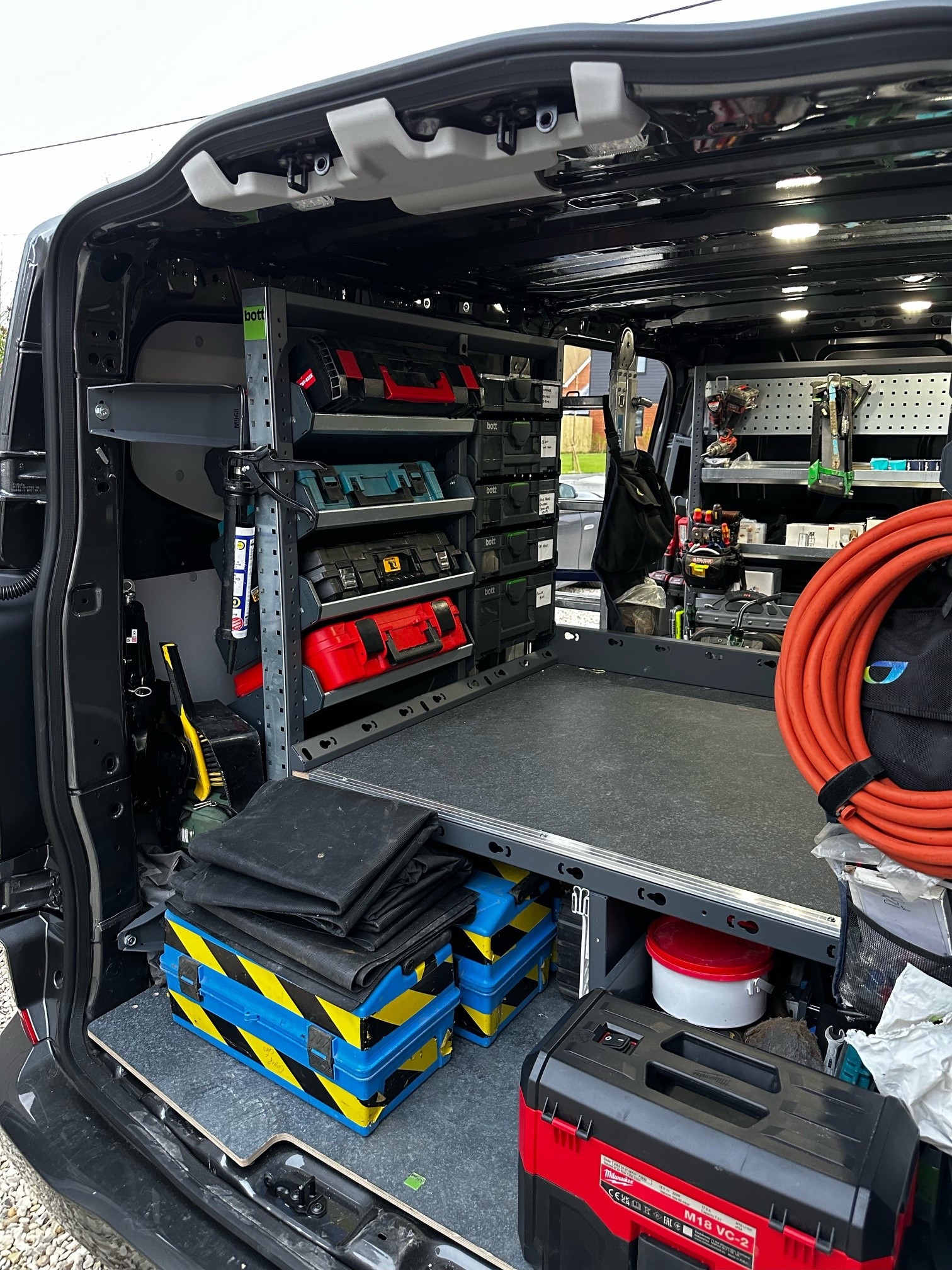 Transit Custom Van Racking And Raised Floor