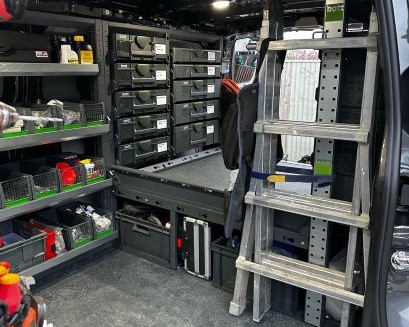 volkswagen transporter van racking for tradespeople