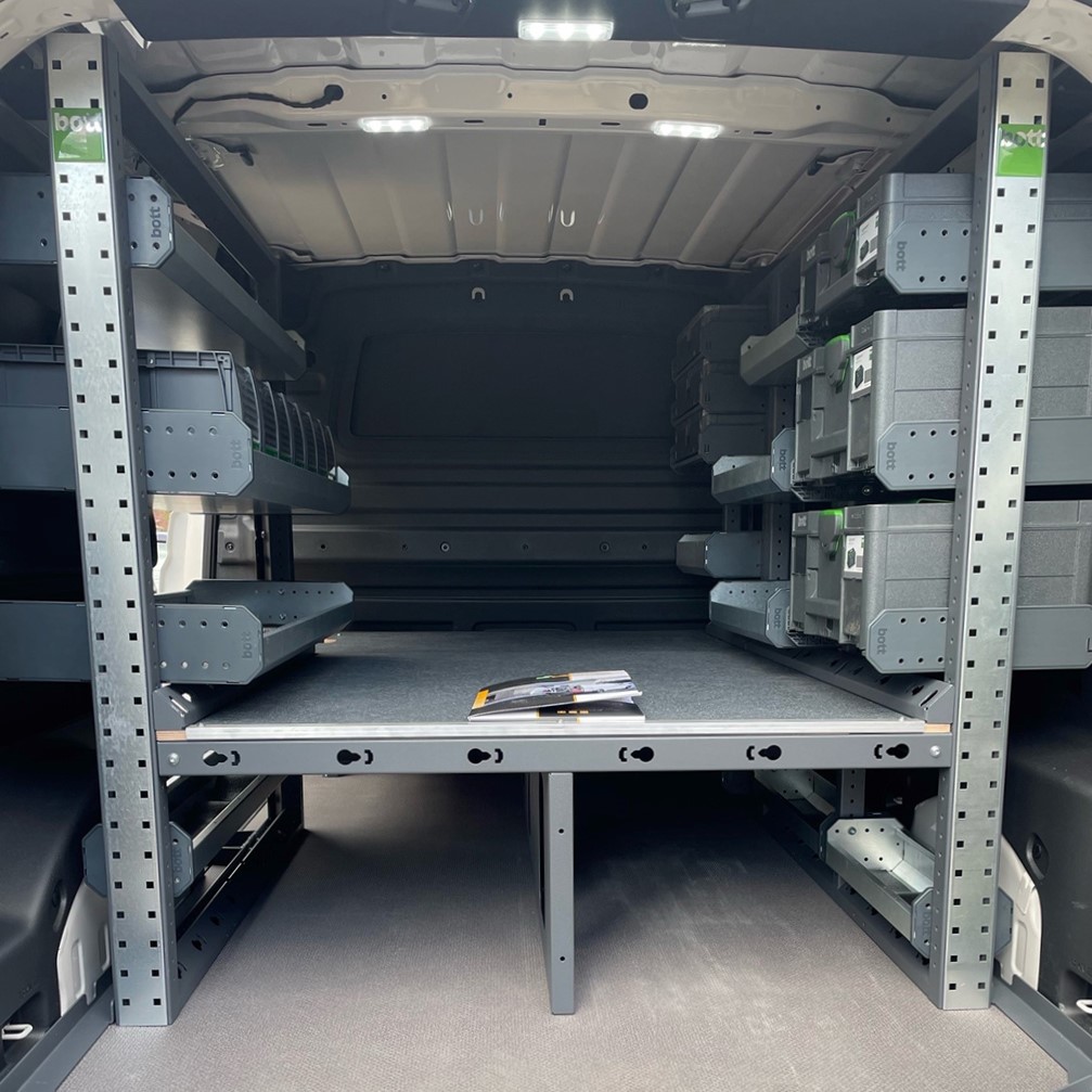 Van raised floor and underfloor storage